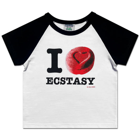 HWBD//I <3 Ecstasy Raglan Baby Tee